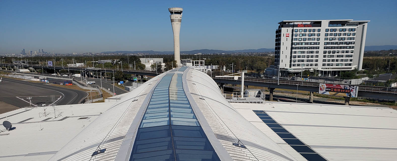 View of the Skylight from the Domestic Terminal Roof