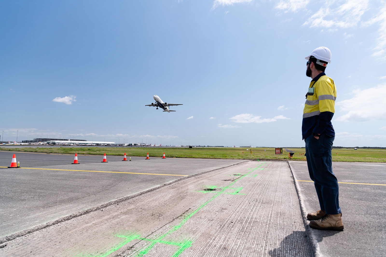 Installing Stop Bars on an active airfield has been a monumental achievement 