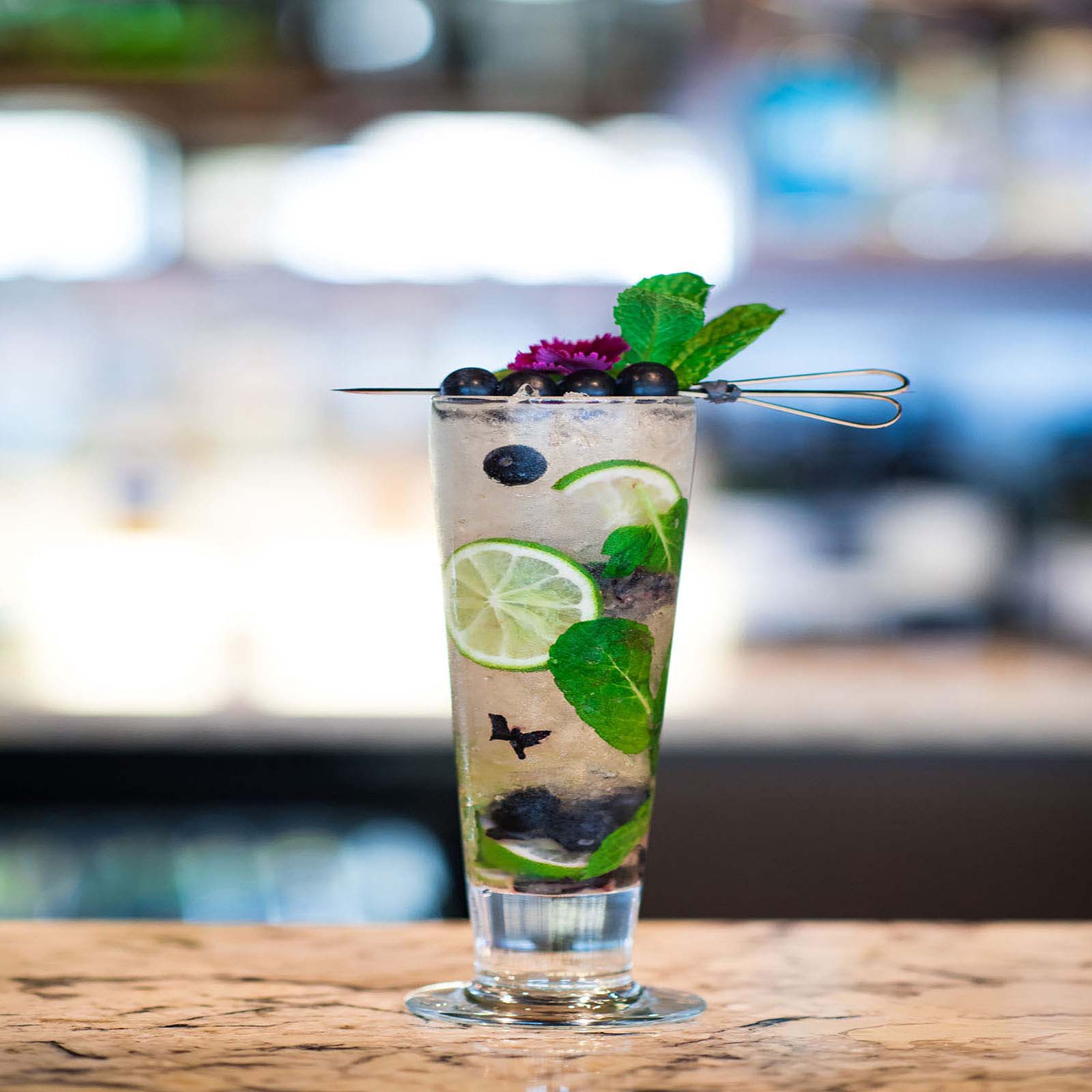 Blueberry Mojito at Corretto Cafe & Bar, International Terminal