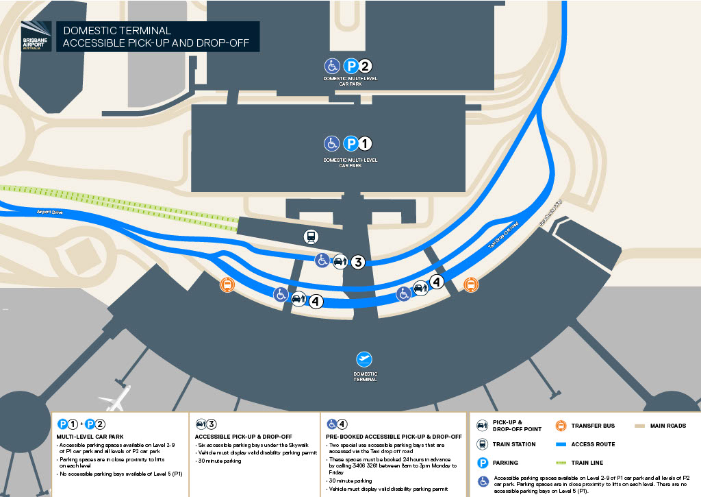 Domestic Accessible Passenger Pick Up and Drop Off Map