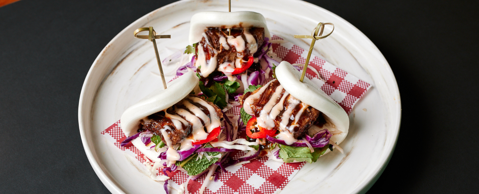 Pork bao buns at Graze Grill & Bar