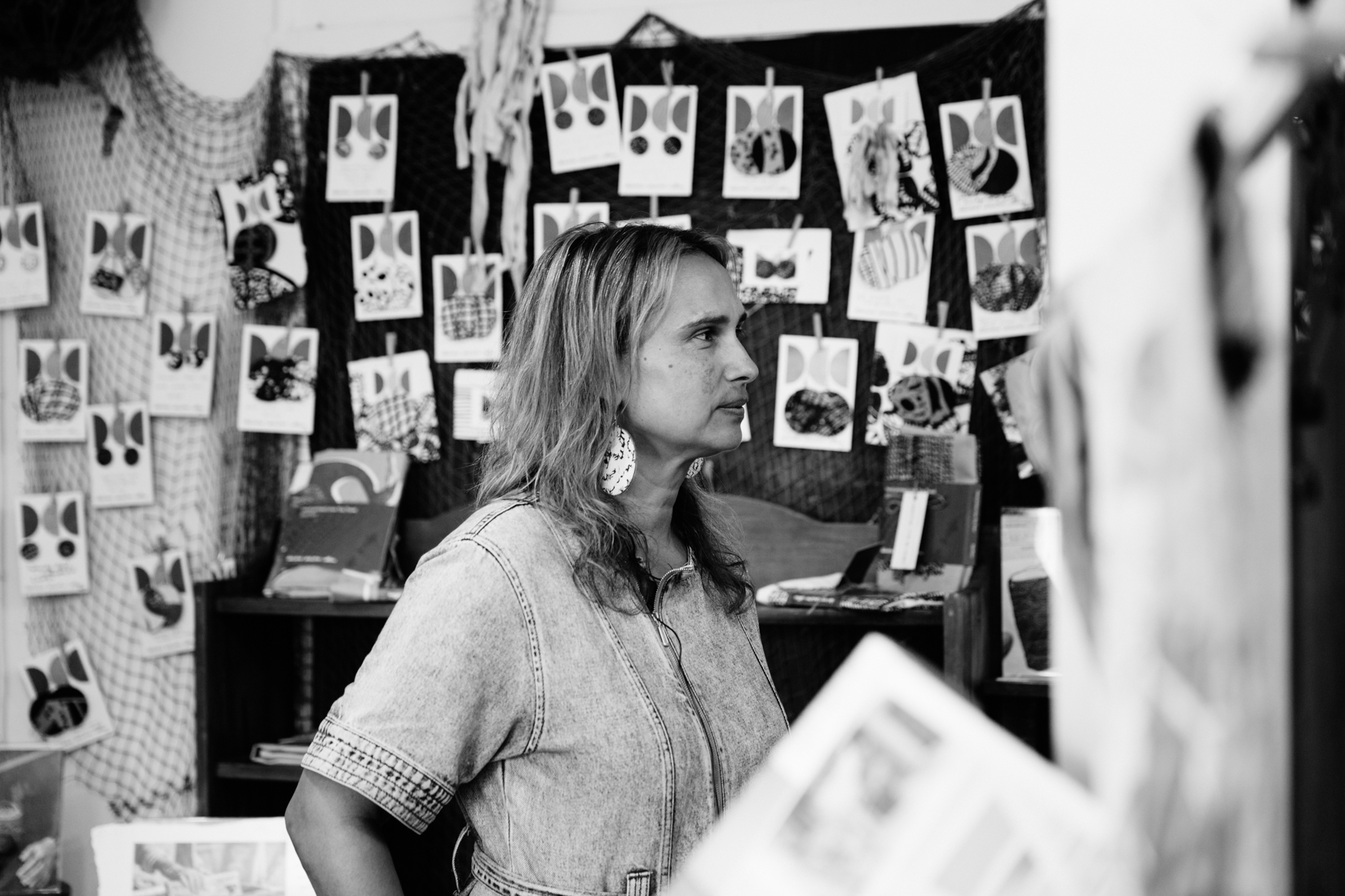 Delvene Cockatoo Collins in her studio