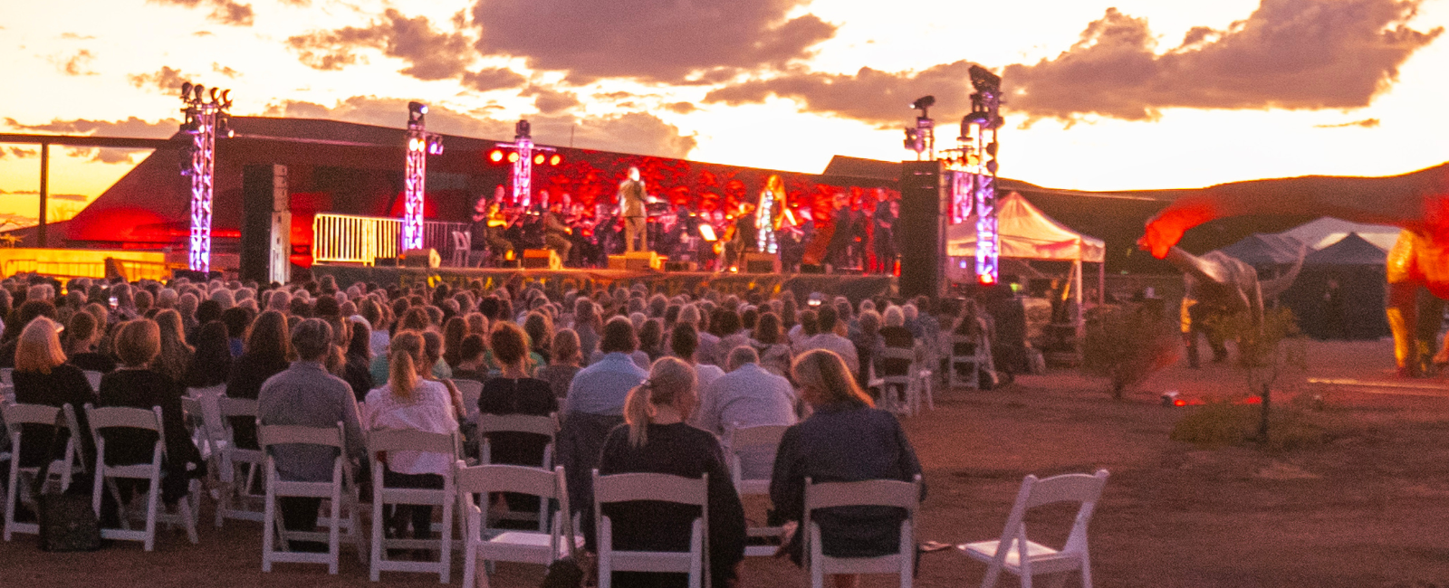 Outback Opera stage at sunset Outback Opera stage at sunset