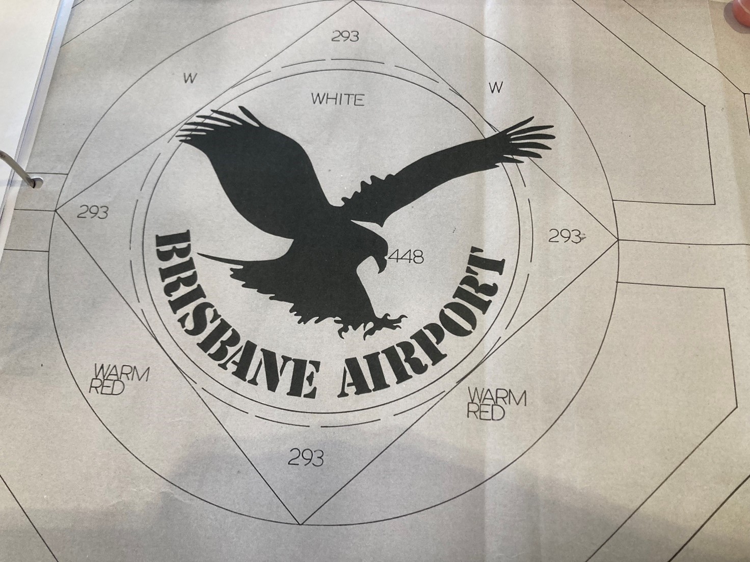 What could have been Brisbane Airport’s first logo, giving a nod to the airport’s founding at Eagle Farm. What could have been Brisbane Airport’s first logo, giving a nod to the airport’s founding at Eagle Farm.